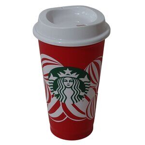 Starbucks Red Holiday Reusable Hot Cup w/Lid 16 Oz 2024 Red Cup Day Collectible